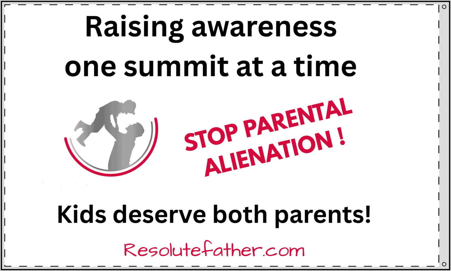Double Sided Flag for Parental Awareness - Stop Parental Alienation