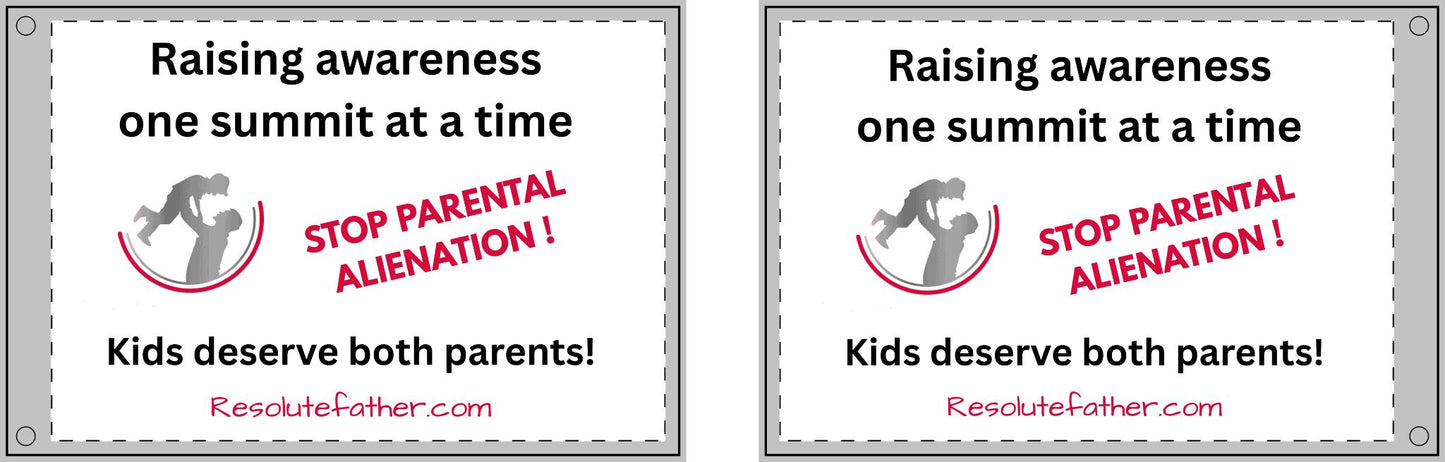 Double Sided Flag for Parental Awareness - Stop Parental Alienation