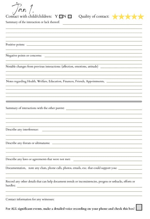 Family Court Preparation Journal (391 pg)